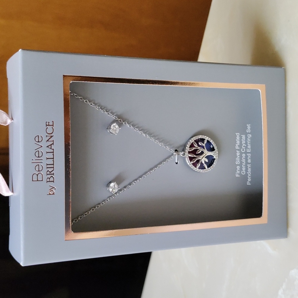 💮 Believe by Brilliance Women's Necklace and earring set - Picture 1 of 4